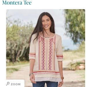 Sundance Catalog Montera Embroidered Top M